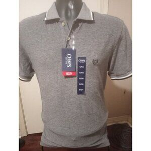 Chaps NWT Men's Black Natural Stretch Short Sleeve Polo Shirt Size Small S New